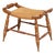 Vintage Hitchcock-Style Maple Bench With Woven Rush Seat & Gold Stenciling For Sale