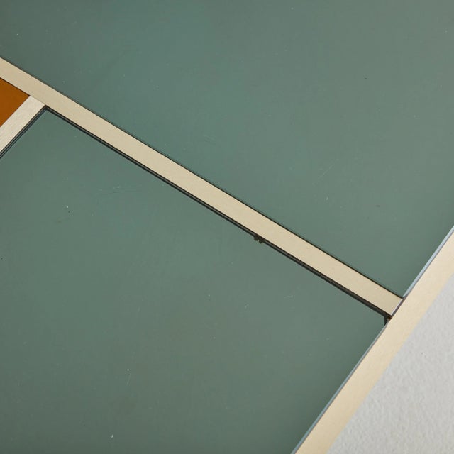 Teal ‘Shilling’ Mirrored Coffee Table by Giovanni Ausenda, Guido Baldo Grossi For Sale - Image 8 of 11
