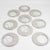 Metal 1970s Willy Rizzo Style Ice Effect Lucite and Chrome Coasters, 9 pieces For Sale - Image 7 of 13