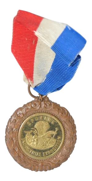 Circa 1899 Historical "Industrial Exposition, Spokane" Gilded Bronze Token