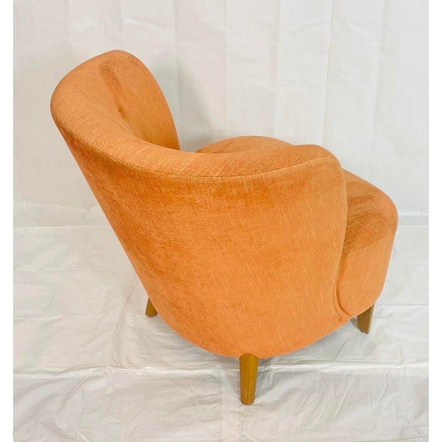 Orange Contemporary Orange Tweed Lounge Chair by Decca Furniture LTD For Sale - Image 8 of 18