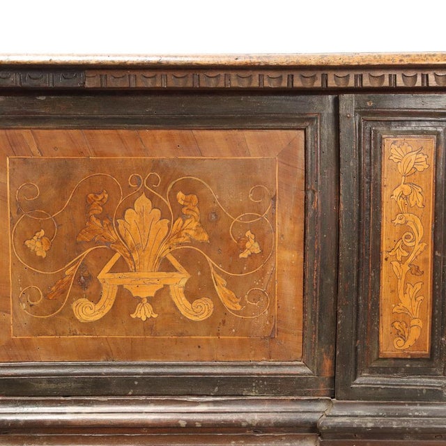 Wood 18th Century Inlaid Walnut Chest For Sale - Image 7 of 15