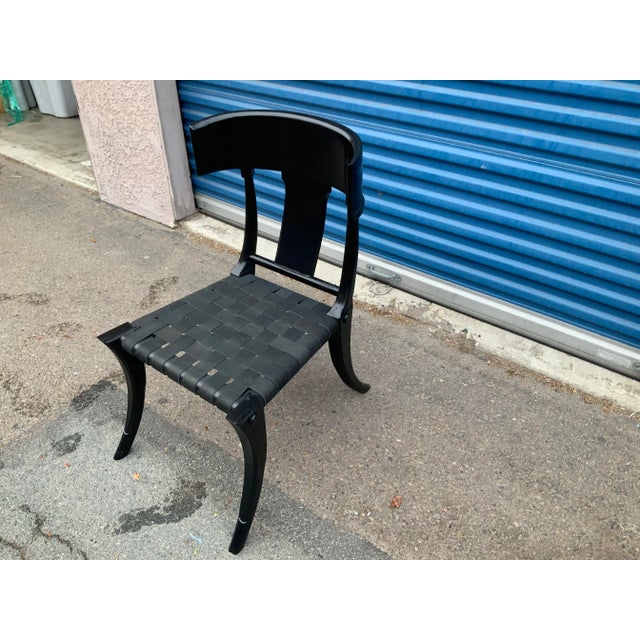 Black 1990s Vintage Klismos Chair For Sale - Image 8 of 9
