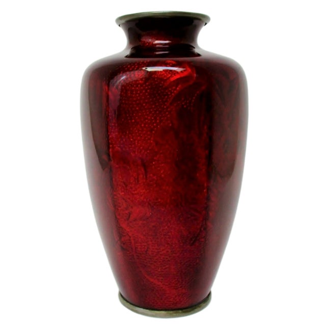 Japanese Antique Japanese Ginbari Vase For Sale - Image 3 of 8