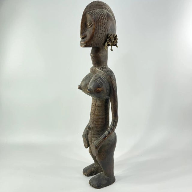 African Early 20th Century Bamana Jonyeleni Female Figure Mali MATTER COLLECTION For Sale - Image 3 of 12