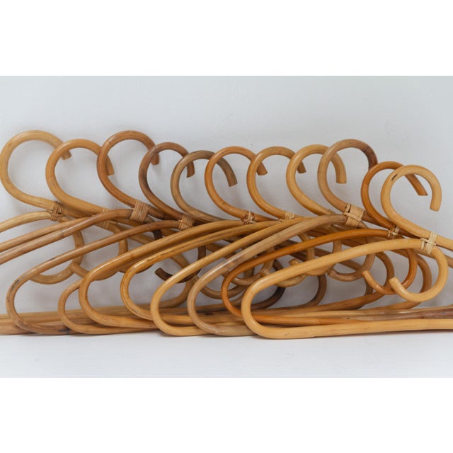 Vintage Italian Bamboo and Rattan Coat Hangers, 1960s, Set of 11 For Sale - Image 9 of 13