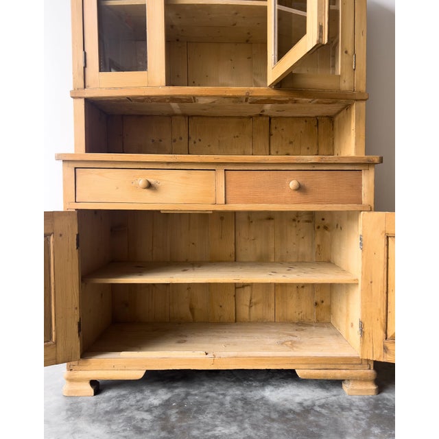 Antique European Pine Hutch For Sale - Image 4 of 9