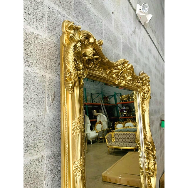 Baroque French Style Baroque Wall Mirror – 7.5 Ft Tall For Sale - Image 3 of 9