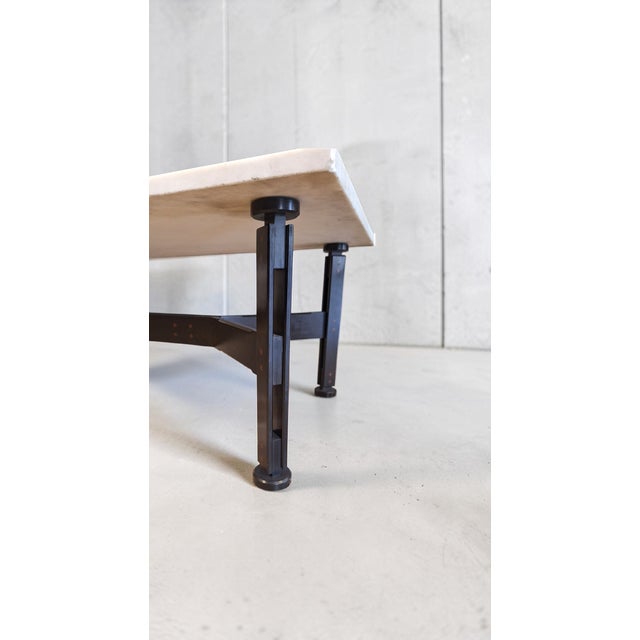 Mid-Century Modern Marble and Wood Coffee Table by Ico Parisi, Italy, 1960s For Sale - Image 3 of 10
