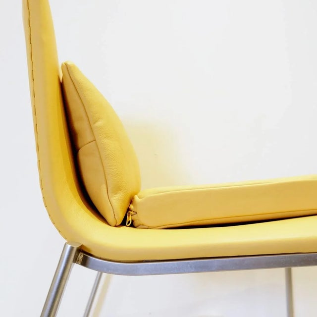 Yellow Leather Lounge Chair from Ligne Roset, 1960s For Sale - Image 9 of 14