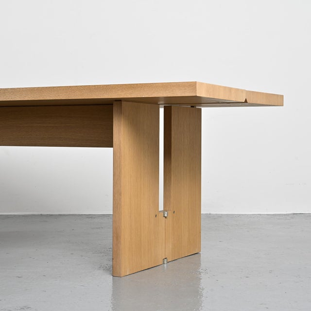 Wood Cerused Wood Console Extending into Dining Table, 1990s For Sale - Image 7 of 17