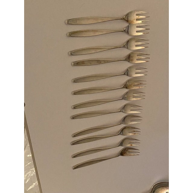 Vintage 1980's Wilkens Flatware , Serving Set and Silver Chest- 83 Pieces For Sale - Image 10 of 13