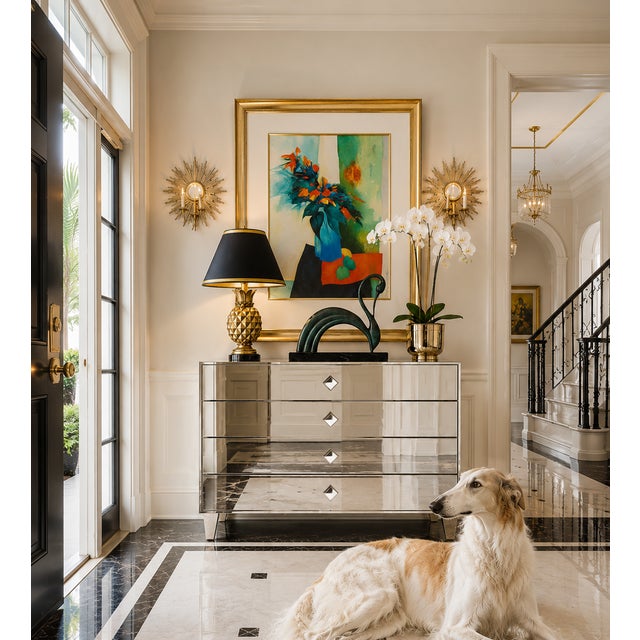 ENTRYWAY COLLECTION - Hollywood Regency Style A signed and numbered limited edition lithograph by celebrated French artist...