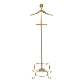 Antique Gentleman's Valet Brass Butler Stand For Sale
