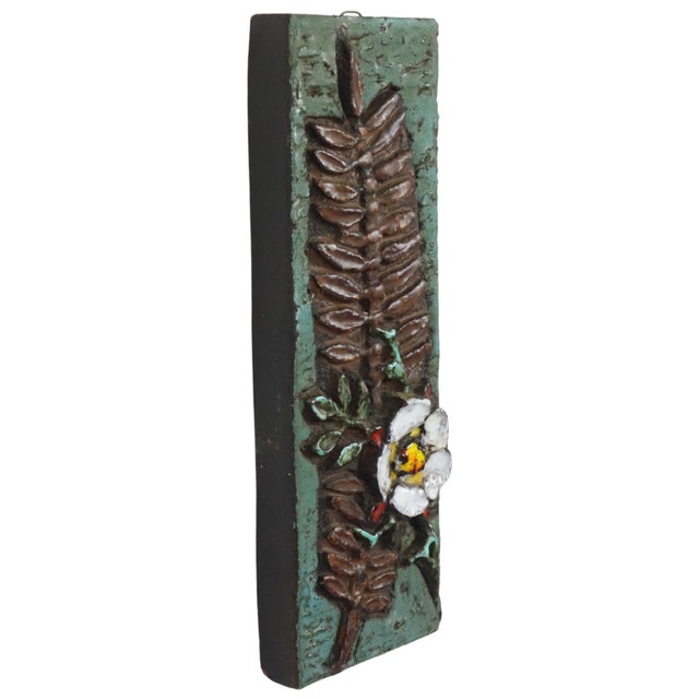 Terracotta Wall Sculpture in the style of Ruscha, West Germany, 1960s For Sale - Image 11 of 15