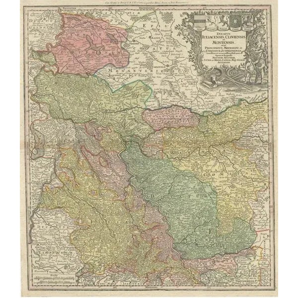 Antique Map of Western Germany For Sale - Image 3 of 6