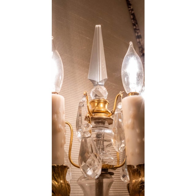 19th Century Pair of Vintage 19th Century Gold Gilt Bronze Lighted Wall Sconces For Sale - Image 5 of 12