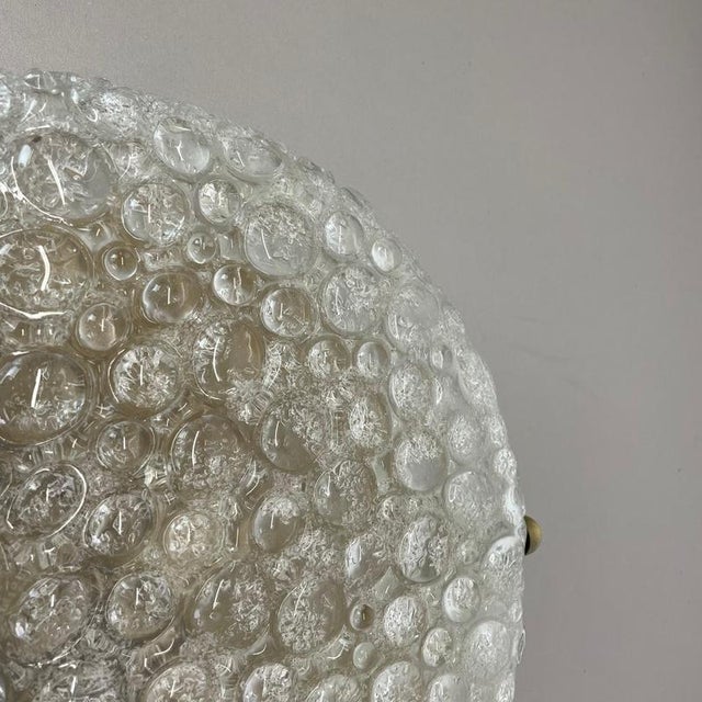 Large Ice Murano Glass Flush Mount from Hillebrand Leuchten, 1970s For Sale - Image 6 of 18