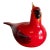 Oiva Toiika Hand Blown Glass Cardinal For Sale