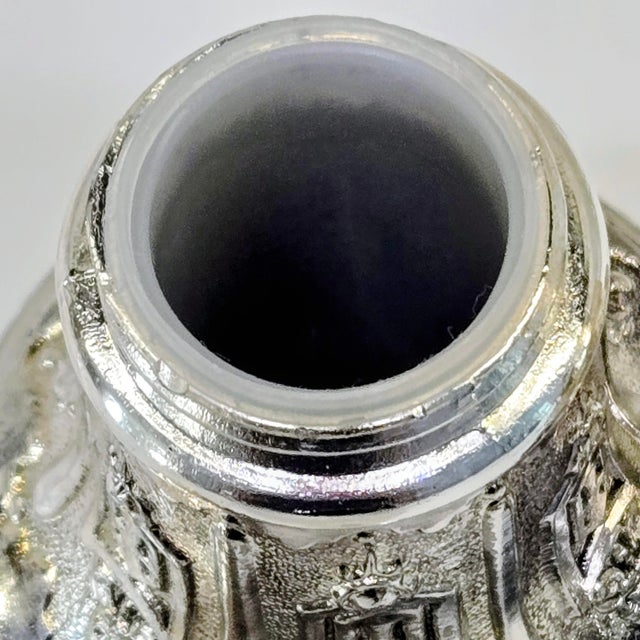 Vintage Japanese Silver-Plated Salt & Pepper Shakers by Corbell & Co., Pair For Sale - Image 9 of 12