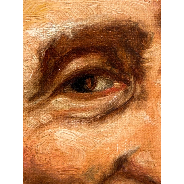Brown Antique Oil Painting After Frans Hals Portrait of Gentleman, Signed A. Hiller For Sale - Image 8 of 14