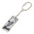Vintage Italian Handmade Genuine Silver Italian Futurism Sport Tennis Keyring For Sale