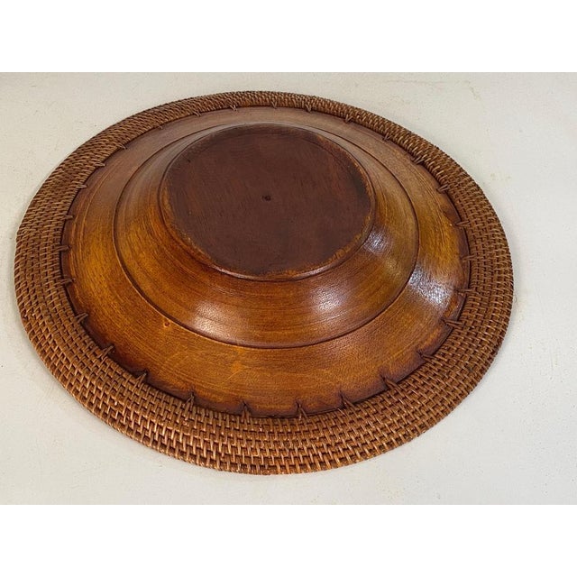 Wood Large Scandinavian Decorative Wooden Plate, 1960s For Sale - Image 7 of 16