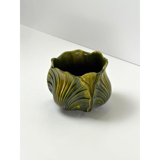 Black Ceramic Shell Jardiniere by Christopher Dresser for Ault, 1890 For Sale - Image 8 of 10