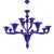 Venetian Blue Murano Glass Chandelier by Simoeng For Sale