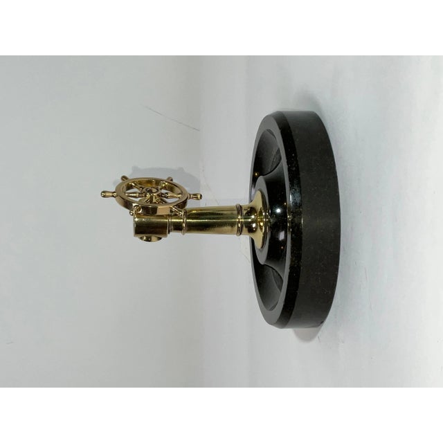 Solid Brass Antique Ship Wheel Cigar Cutter For Sale - Image 4 of 8