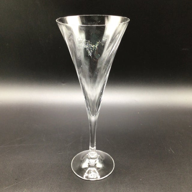 Louis Roederer Lucite Champagne Cooler Bucket With 2 Orrefors Toasting Flutes- Group of 3 For Sale - Image 9 of 12