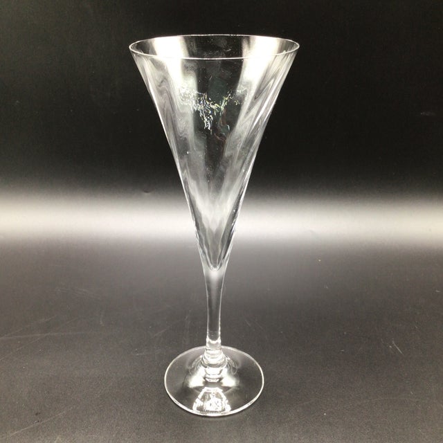 Louis Roederer Lucite Champagne Cooler Bucket With 2 Orrefors Toasting Flutes- Set of 3 For Sale - Image 9 of 12