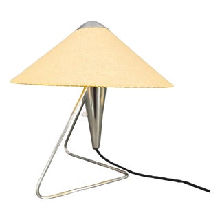 Mid-Century Modern Table Lamp in Chrome and Paper by Helena Frantova, 1960s For Sale