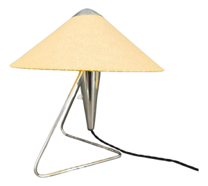 Mid-Century Modern Table Lamp in Chrome and Paper by Helena Frantova, 1960s