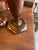Brown 1970s Country Core Pair of Wooden Candleholders and Pink Candles For Sale - Image 8 of 11