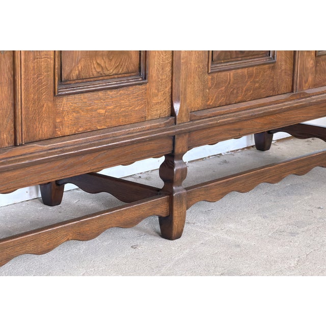 Wood Mid-Century Modern Stained Oak Sideboard by Henning Kjærnulf, Denmark, 1960s For Sale - Image 7 of 12