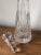 Mid 20th Century Vintage Tall Cut Crystal Decanter and Stopper For Sale - Image 5 of 7