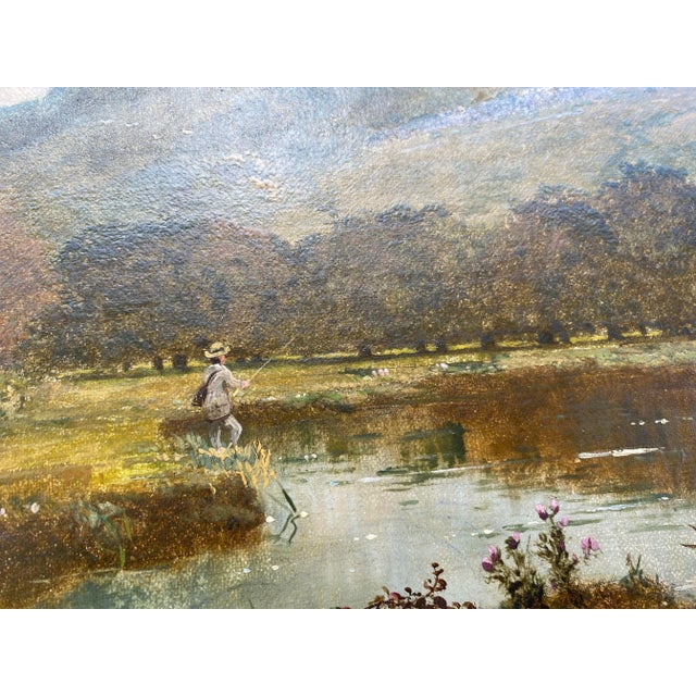 Realism Oil on Canvas Carisbrooke Castle, Isle of Wight by Edmund John Niemann For Sale - Image 3 of 13