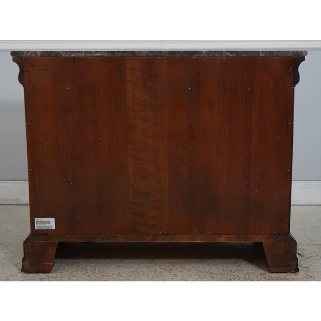 Ethan Allen Empire Style Marble Top 4 Drawer Chest For Sale - Image 16 of 17
