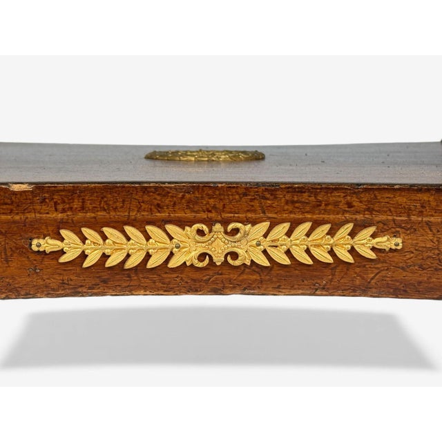 French Empire Revival, Center Table, Bronze, Mahogany, Marble, France, 19th C. For Sale - Image 12 of 15