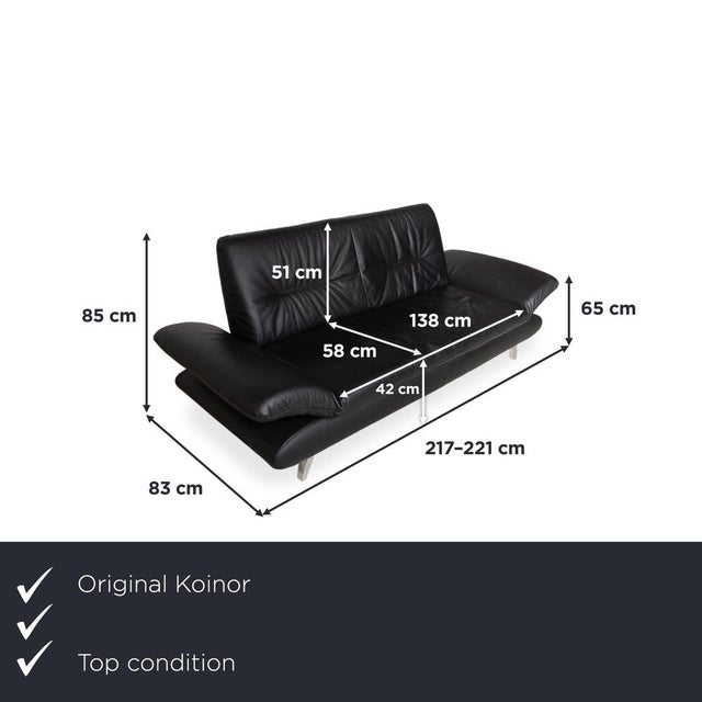 This Koinor Ronaldo sofa is a prime example of dynamic design and German engineering. Upholstered in timeless black...