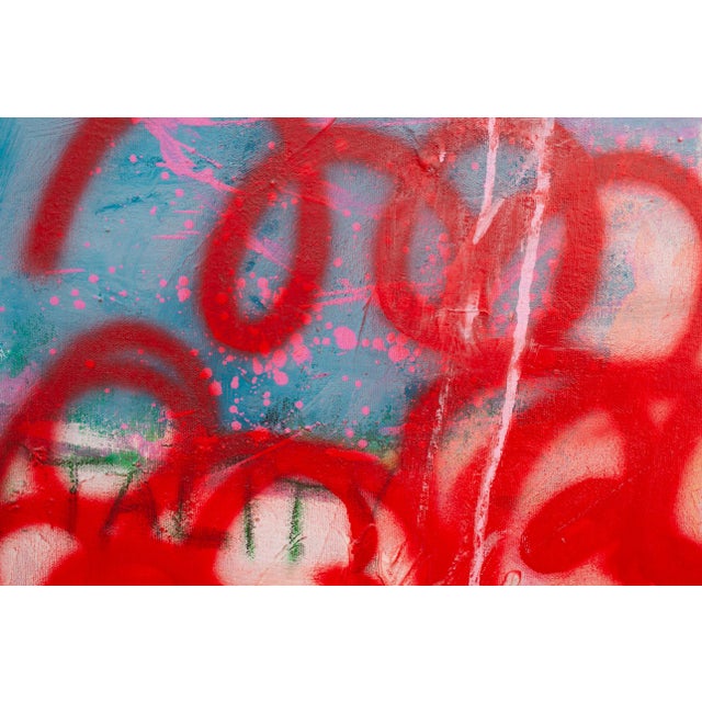 Red Contemporary Abstract Acrylics/Mixed Media on Canvas "Vitality" by Carolina Alotus For Sale - Image 8 of 9