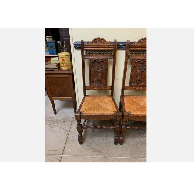 Vintage Oak Chairs, 1945, Set of 6 For Sale - Image 11 of 13