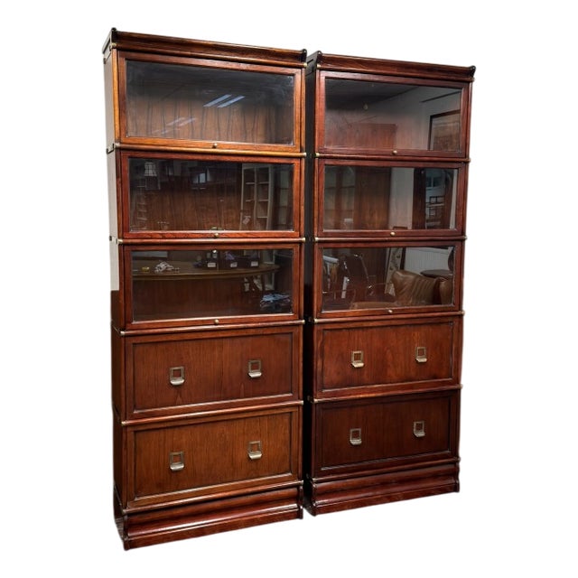 English Bookcases from Globe Wernicke, Set of 2 For Sale