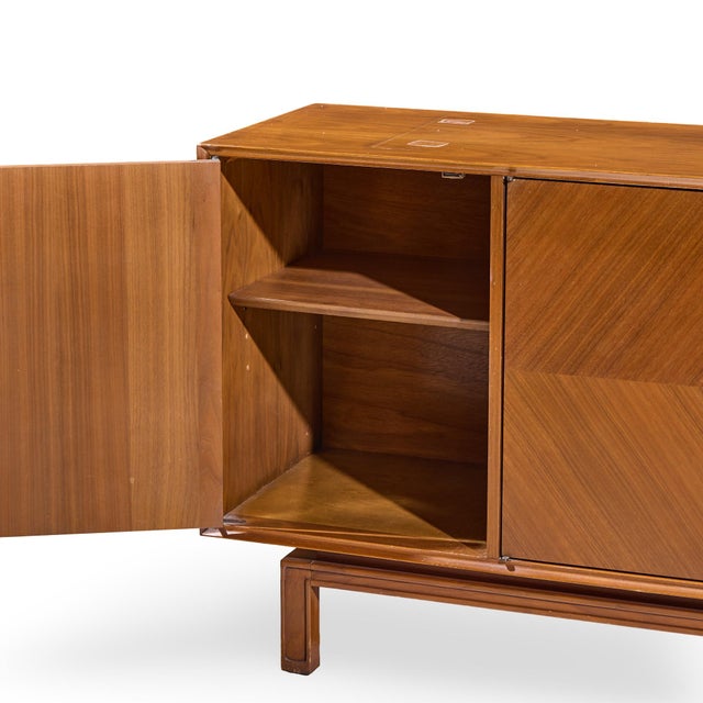 Mount Airy Style Mid Century Walnut Harlequin Credenza For Sale In Chicago - Image 6 of 9