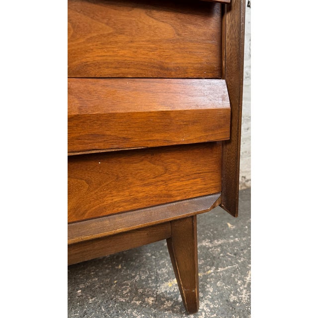 Mid 20th Century Lane "First Edition" Mid-Century Walnut Highboy Dresser For Sale - Image 10 of 18