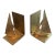 Pair Mid Century Solid Brass Sailboat Bookends For Sale