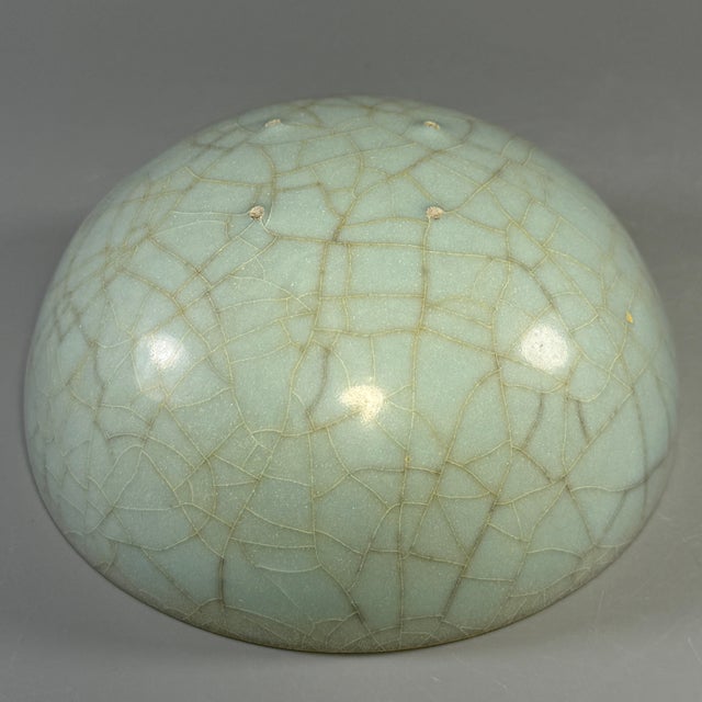 Antique Chinese Celadon Crackle‑Glaze Bowl, One‑of‑a‑Kind Collectible Antique For Sale - Image 6 of 7