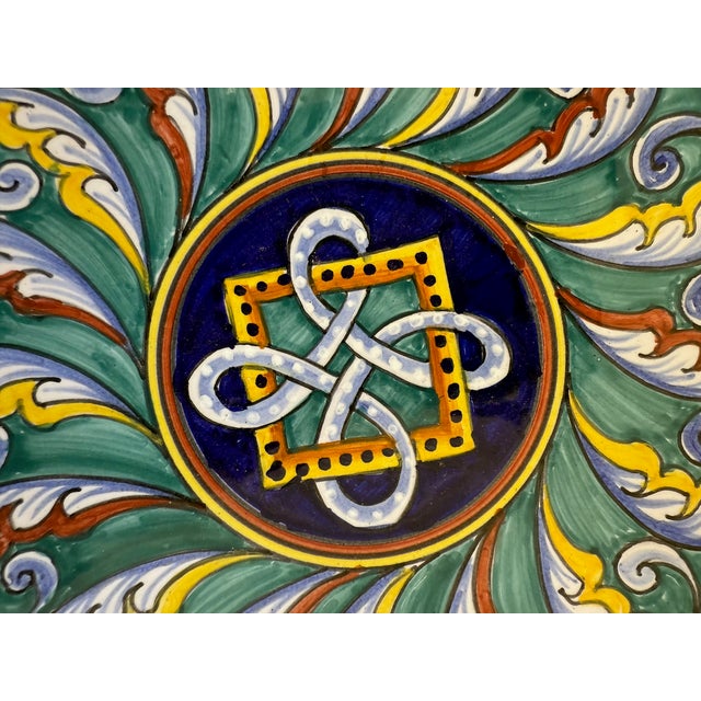 Italian Blue Ceramic Decorative Bowl for Cottura For Sale - Image 12 of 12