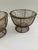 Pair of Vintage Brass Wire Bowls With Glass Inserts - Mid-Century Decorative Bowls For Sale - Image 4 of 8
